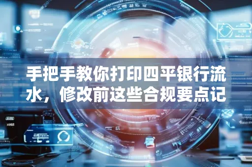 手把手教你打印四平银行流水,修改前这些合规要点记牢